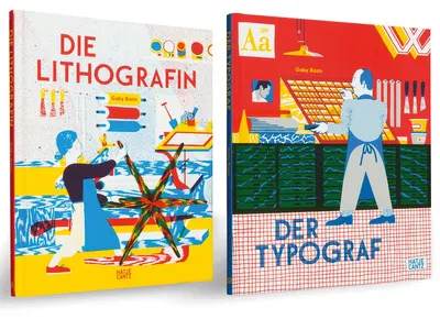Zdjęcie produktu dla Die Lithografin  & Der Typograf : Zwei Bilderbücher für Kinder ab 6 Jahren über Buchdruck und Schriftkunst
