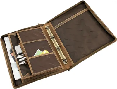 Produktbild von Greenburry Vintage Ringmappe Leder 34 cm
