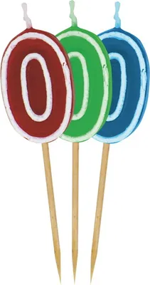 Produktbild von Geburtstagskerze 0 Geburtstag Deko Zahlenkerze rot