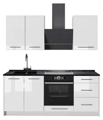 Obrázek produktu pro Jednotková kuchyně Vicco Fame-Line Bílá vysoký lesk/Bílá 190 cm, PD Antracit, Model 64923