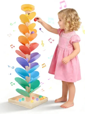 Produktbild von Holzspielbaum, 49 Zubehörteile, Musikbaum für Kinder, Kinderspielzeug