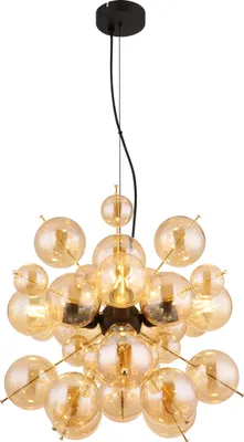 Produktbild von Globo Lighting Hängeleuchte Metall schwarz matt, 4x E27