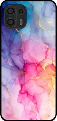 Produktbild von Smartphonica Phone Case Fit für Motorola Edge 20 Lite mit Marmor-Druck - TPU zurück Abdeckung Fall Marmor-Design - Regenbogen