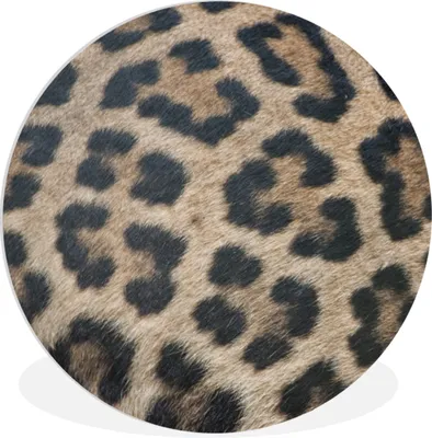 Produktbild von MuchoWow® Rundes Wandbild - Runde Bilder Leopardenmuster Ø 90 cm Kreis Wanddekoration Kunststoff - Wandkreis - Wandschmuck - Wand-Kreis - Wohnzimmer - Bild - Runde - Wanddeko - Dibond - Kunstdrucke
