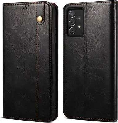 Image de Etui pour Samsung Galaxy A33 5G, étui en cuir avec fonction stand noir