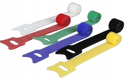 Produktbild von Klettband Kabelbinder 15 cm Rot 5 Stück