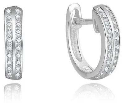 Immagine prodotto di Orecchini in argento con zirconi chiari AGUC2697-W