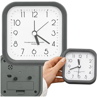 Produktbild von KRUMAD Analog Wecker ohne Ticken, lautloser Reisewecker mit Snooze Funktion, kleiner Tischwecker mit Alarm und Lautstärkeregelung, Vintage Design, KI-generiertes Bild