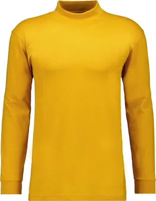 Ragman Stehkragen-Shirt langarm in gelb