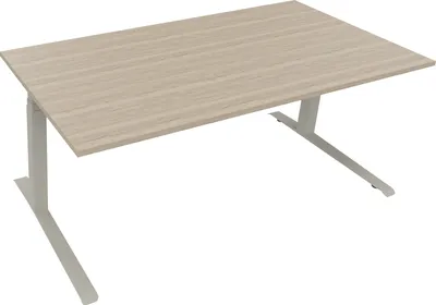 Produktbild von Sitz-/Stehtisch Kufe Doppels. Quad. B1800xT900xH645-1275 si/Eiche Nat