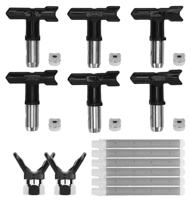 Productafbeelding van Solidchoice - 6-Pack Verf Spuitmondstukken met Filters en Nozzle-Houders