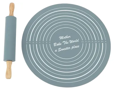 Immagine prodotto di Mattarello, tappetino da forno, grande utensile da cucina in silicone per impastare, grigio
