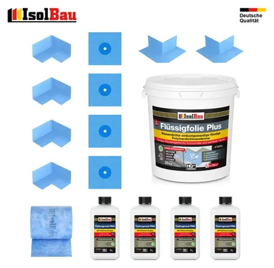 Dicht-Set "Standard" für Duschabdichtung, Badabdichtung Flüssigfolie 20 kg