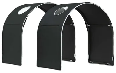 Produktbild von Bett-Tunnel für Kinder-Hochbetten 2 stk. Schwarz Polyester