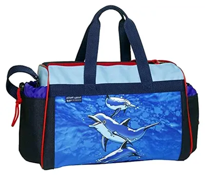 Produktbild von Lucky Delfin McNeill Schulsporttasche Schwimmtasche mit Freizeittasche Kindertasche (Blau, 37 x 25 x 20 cm, 18 Liter, Polyester)