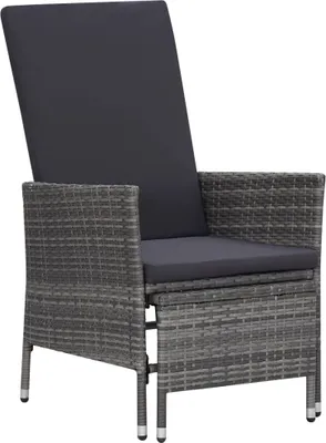 Zdjęcie produktu dla VidaXL 310230, Taras, Obite siedzisko, Poliester, Technorattan, Stal, Antracyt, 620 mm, 1310 mm
