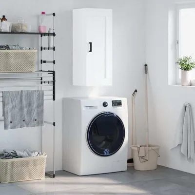Obrázek produktu pro vidaXL Nástěnná skříňka bílá 34,5x34x90 cm Dřevěný materiál