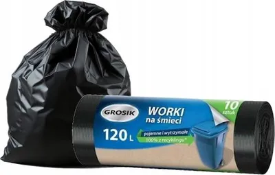 Obrázek produktu pro Vložky do odpadkových košů Grosik černé velké 120l 10 ks