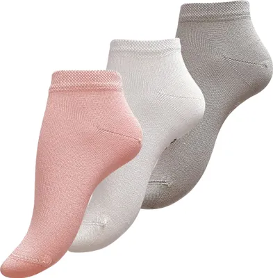 Produktbild von Vincent Creation® Damen "Bambus" Sneaker Socken 6 Paar 39-42 rosa/weiss/hellgrau
