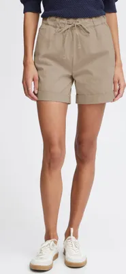 Produktbild von OXMO OXChanel Damen Shorts kurze Hose Joggershorts mit Tunnelzug Eingrifftaschen Baumwollmischung Regular fit