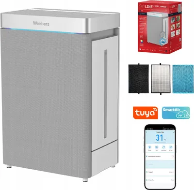 Obrázek produktu pro Čistička a zvlhčovač vzduchu Webber AP9750 SMART AI WIFI 100 W 57 m