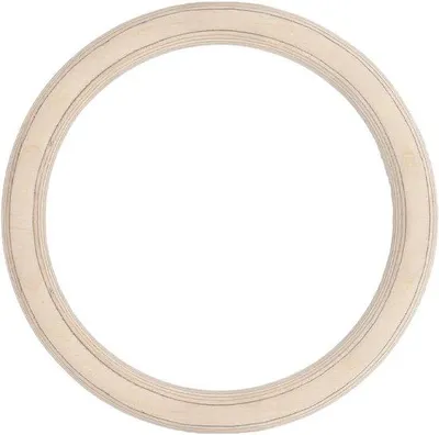Immagine prodotto di Anelli da ginnastica in legno - Anelli per allenamento della forza - Allenamento della forza - Legno naturale - 14 cm - Naturale