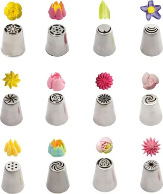 Produktbild von Set mit 12 Blumendekorationsspitzen
