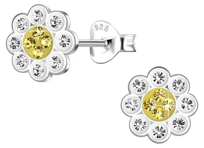 Produktbild von Ohrringe Mädchen Silber 925: Ohrstecker Blume