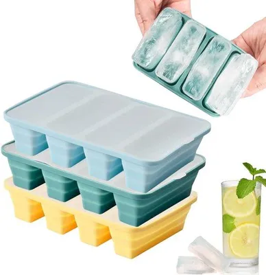 Produktbild von Silikon Eiswürfelbehälter BPA-frei 2er Set
