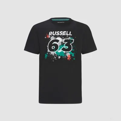 Zdjęcie produktu dla Koszulka męska, sezon 2022, Schwarz, GEORGE #63, Mercedes, George Russell, rozmiar XL