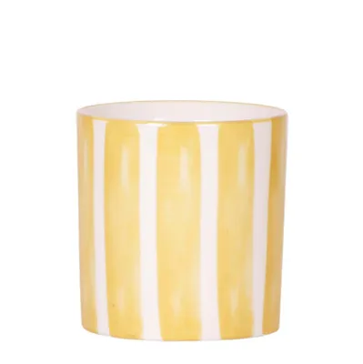 Produktbild von Kolibri Home | Painted stripe - Yellow - Ø9cm