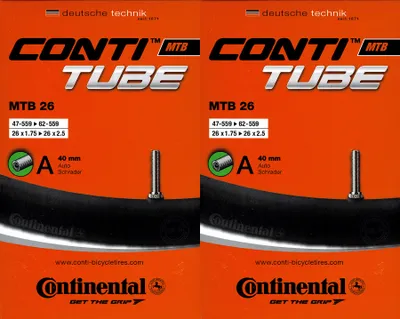 Produktbild von 2x Continental MTB 26 Schlauch 26 Zoll AV (47/62-559) AV 40mm