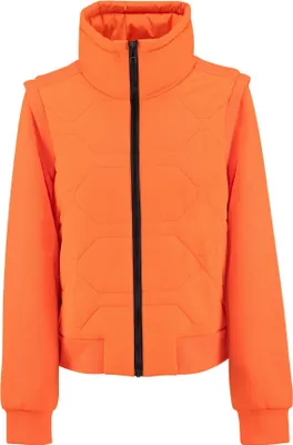 Produktbild von Original Audi Hybridjacke, Damen, orange, Gr. L, leichte Jacke, Übergangsjacke, Damenjacke