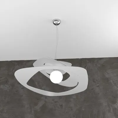 Immagine prodotto di Sospensione Moderna Warped Metallo Grigio 1 Luce E27 D.65Cm