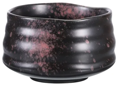 Keramische Matcha-Schale, Chawan, 400 ml, Schwarz
