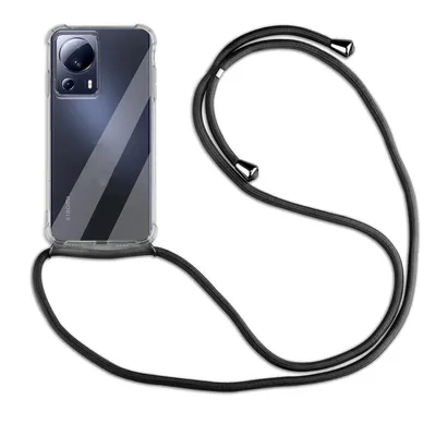 Produktbild von Handykette für Xiaomi 13 Lite Handyhülle mit Band Hülle mit Kordel Handy Tasche Schwarz
