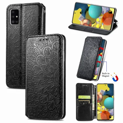Image de Coque de protection, étui portefeuille rabattable, bumper, étui pour téléphone : Samsung Galaxy S21, couleur : noir
