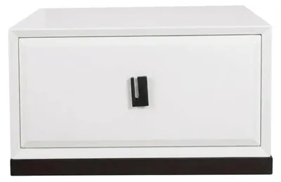 Immagine prodotto di Comodino bianco in legno, design moderno, ideale per una camera da letto o una stanza per adolescenti