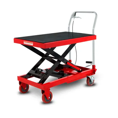 Immagine prodotto di EBERTH Carrello elevatore Carrello elevatore Carrello elevatore a forbice Carrello elevatore a forbice idraulico Portata 750 kg (acciaio, ruote robuste e silenziose, tavola 820x520 mm)