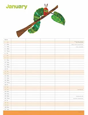 2023 A3 Familienkalender mit buntem Monatslayout