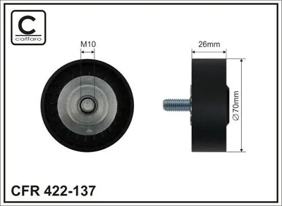 Produktbild von CAFFARO 422-137 Umlenkrolle Keilrippenriemen 70mm für BMW 5 Limousine (E60) 5 Touring (E61) X5 (E53) 7 (E65, E66, E67) 6 Coupe (E63)