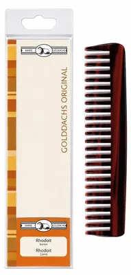 Produktbild von GOLDDACHS Afrokamm mit groben Zinken für lockiges Haar, aus Rhodoit, 15 cm