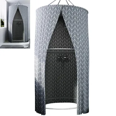 Produktbild von Duschvorhänge, Duschvorhang Rund, Duschvorhang Rund Hängend 100x200cm, Duschvorhänge Outdoor für Outdoor Camping,Strand, Dusche, Toilette,Privatsphäre