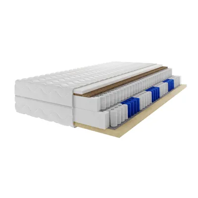Zdjęcie produktu dla Materac dwustronny kontynentalny Cinammon 120x200 cm z pianki lateksowej i poliuretanowej hipoalergiczny z 7 strefami komfortu H3/H4 grubość 28 cm