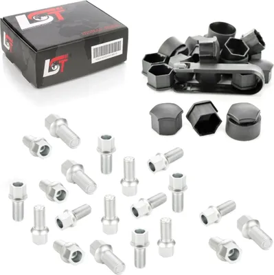 Produktbild von 20x Radschrauben mit Kappen Kugelbund M14x1,5x27 für AUDI 80 90 A4 CABRIO COUPE