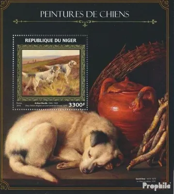 Produktbild von Briefmarken Niger 2016 Mi Block 578 (kompl. Ausg.) postfrisch Hunde auf Gemälden