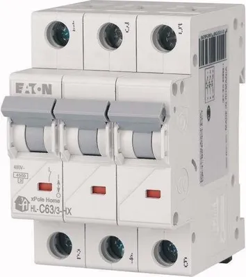 Image de Disjoncteur de surintensité 3P C 63A 6kA AC 194897 Eaton