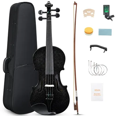 Immagine prodotto di FCH Violino 3/4, set completo per principianti, nero, con accessori