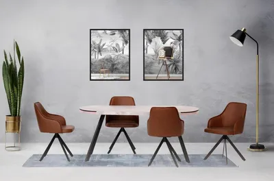 Produktbild von Essecke Esstisch Essgruppe Stühle Gruppe 7tlg Esszimmer Braun Tisch
