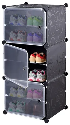 Produktbild von Pola modularer Kleiderschrank/Schuhschrank schwarz